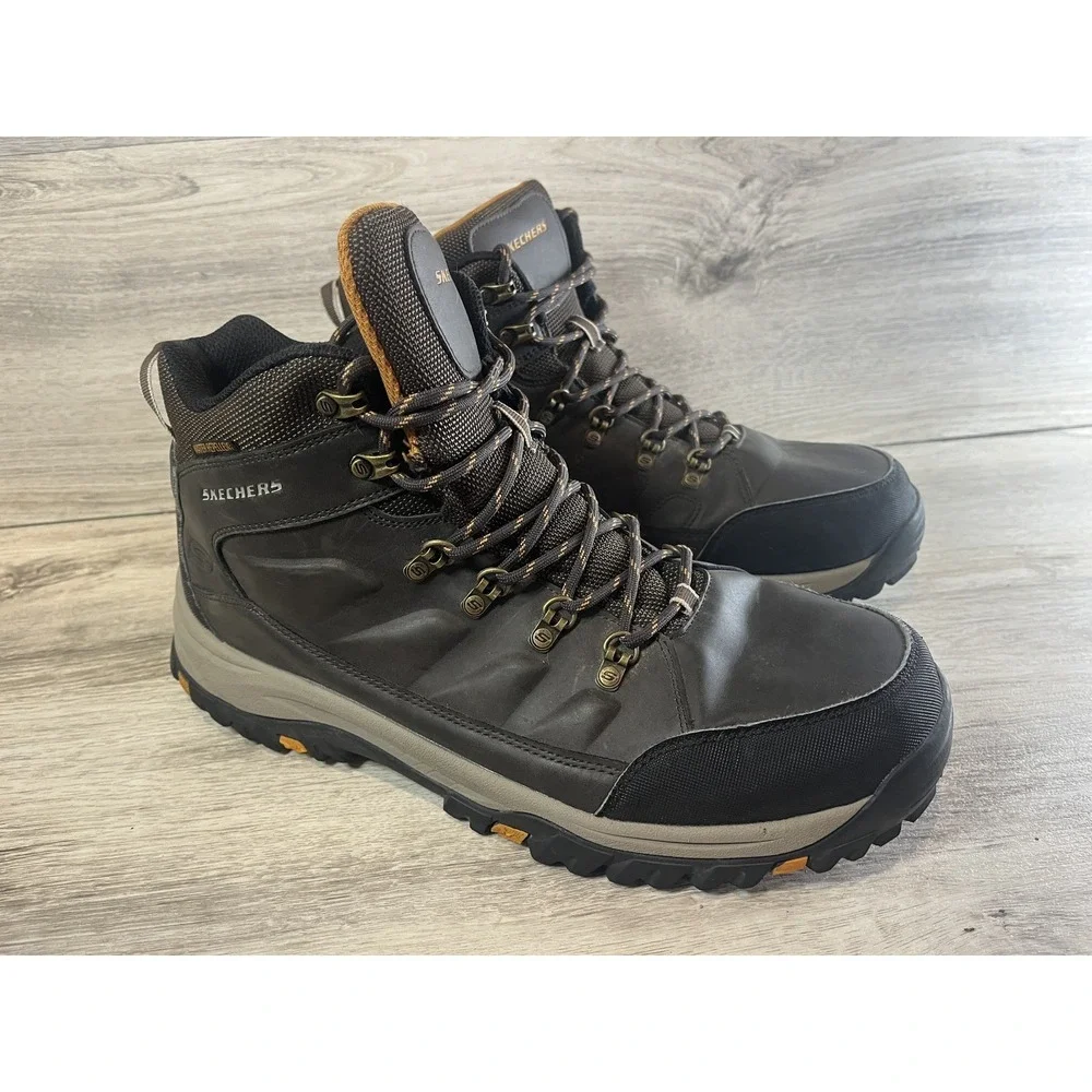 Skechers Relment Daggett Hiking Boots Mens 13 Brown‎ Waterproof SN 204642WW